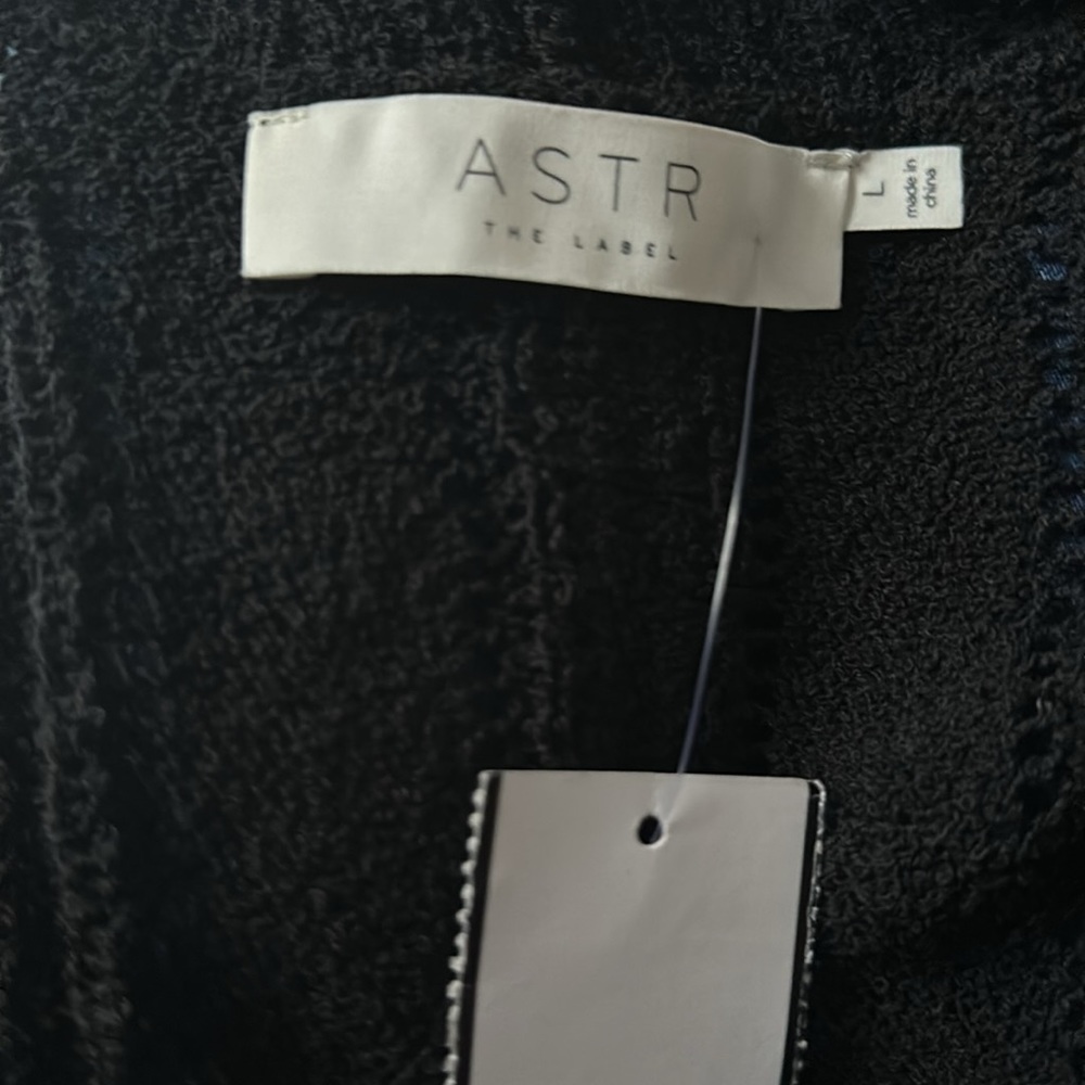 ASTR the Label Black Faux Wrap Pointelle Knit Sweater - Picture 8 of 16